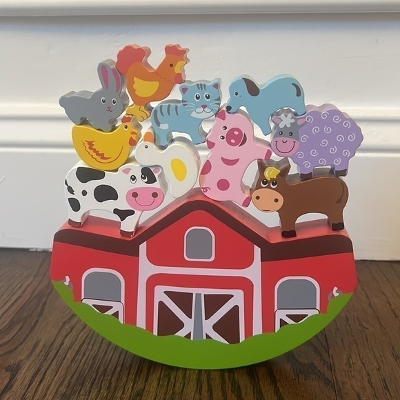 Balance Wooden Barnyard Playset Game - Picture 7 of 12